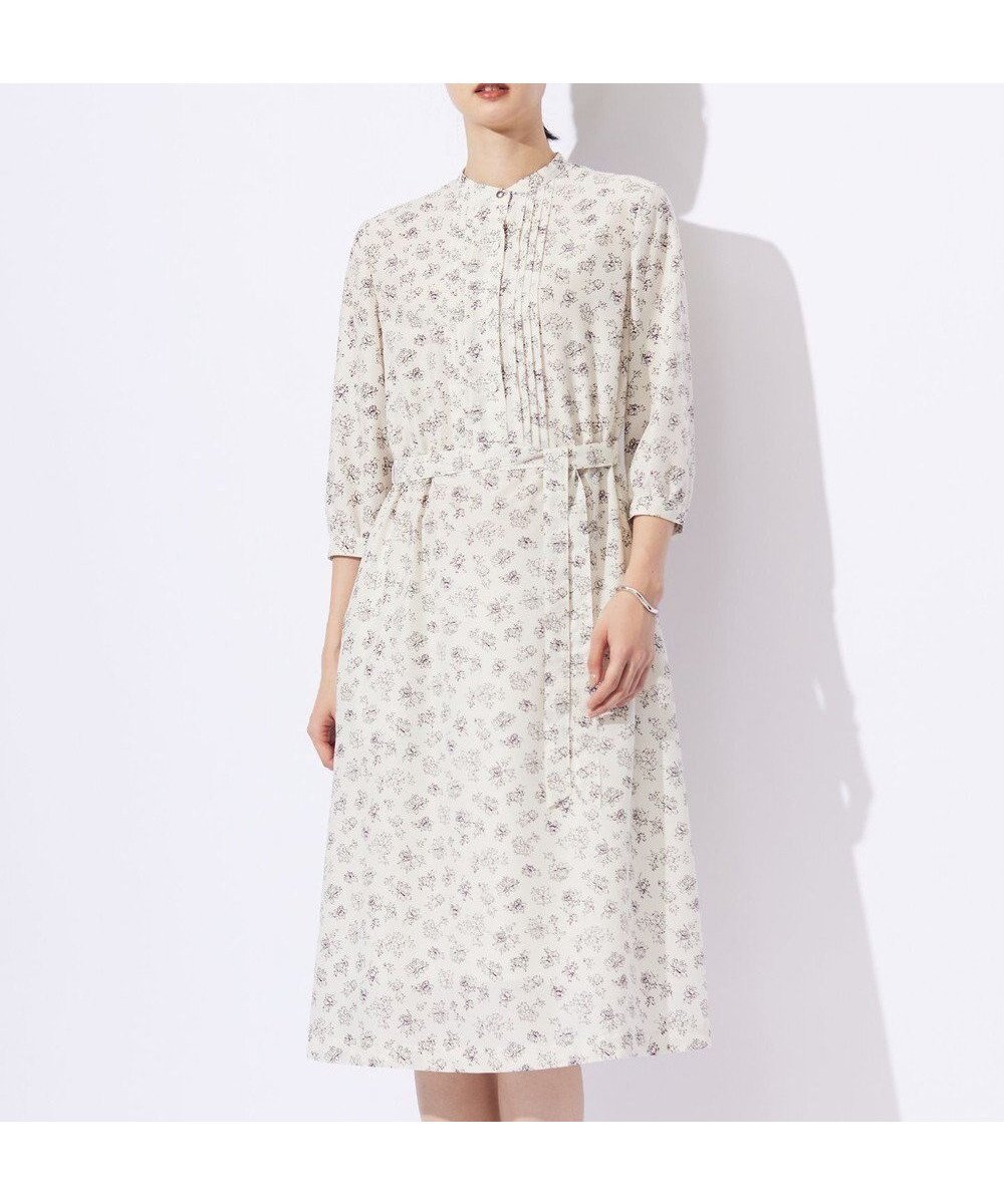 【ジェイ プレス/J.PRESS】の【WEB限定カラーあり・洗える】ラインフラワープリント ワンピース インテリア・キッズ・メンズ・レディースファッション・服の通販 founy(ファニー) ファッション Fashion レディースファッション Fashion for Women ワンピース Dresses エレガント 上品 Elegant 洗える Machine Washable カフス Cuff Design フェミニン Feminine, Girly フラワー Flower, Floral ブラウジング Blouson Silhouette, Cinched Waist プリント Print, Printed Pattern ペチコート Petticoat, Underskirt ポケット Pocket, Pocket Detail メタル Metal, Metal Parts リボン Ribbon, Bow A/W・秋冬 Autumn/Winter 【WEB限定】アイボリー系|ID: prp329100004754087 ipo3291000000034387694
