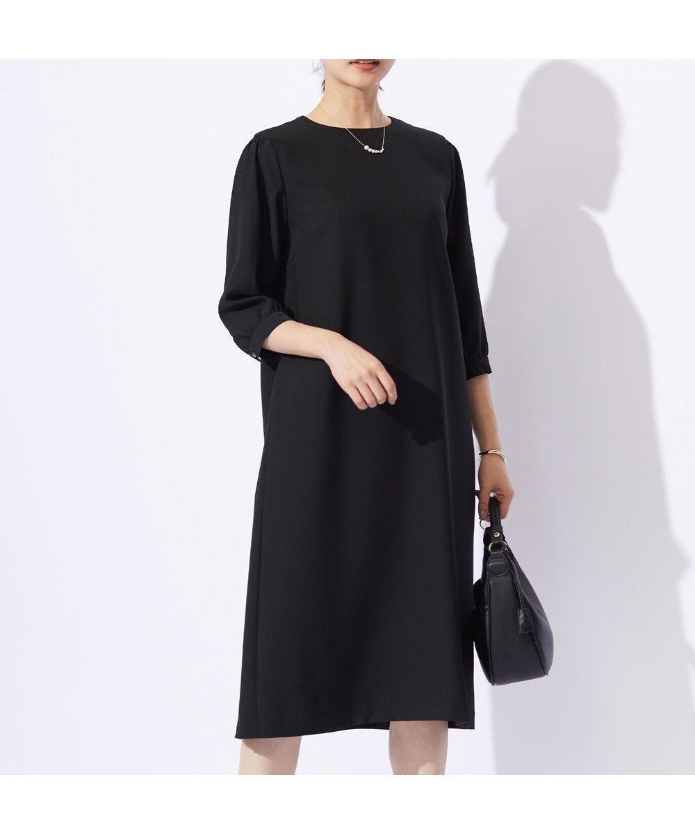 【ジェイ プレス/J.PRESS】の【WEB限定カラーあり・洗える】RELAXIONツイル ワンピース インテリア・キッズ・メンズ・レディースファッション・服の通販 founy(ファニー) ファッション Fashion レディースファッション Fashion for Women ワンピース Dresses 洗える Machine Washable シャーリング Shirring, Ruched ツイル Twist, Twisted Detail トレンド Trend, Trending Now ポケット Pocket, Pocket Detail A/W・秋冬 Autumn/Winter エレガント 上品 Elegant 【WEB限定】ブラック系|ID: prp329100004754088 ipo3291000000034387701