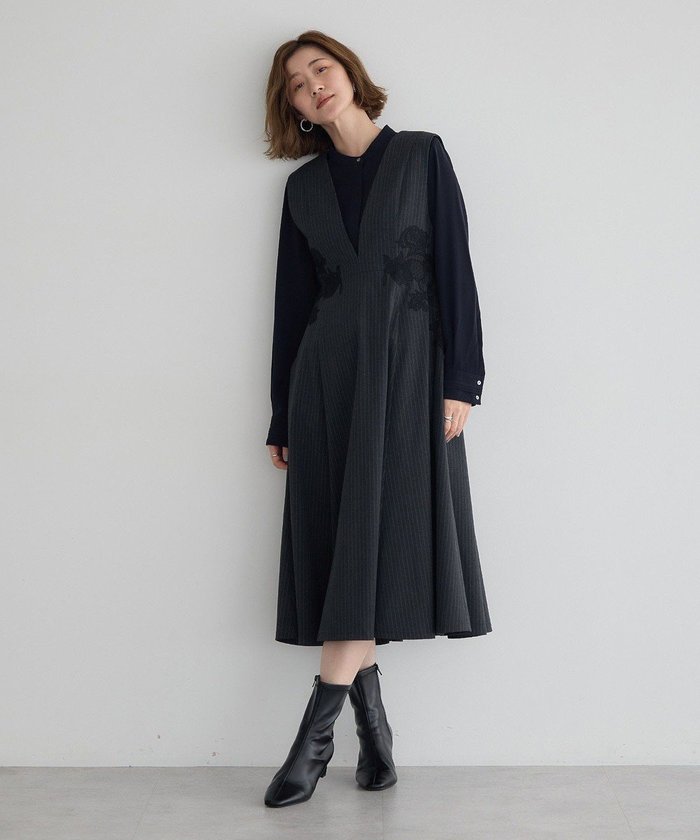 【イェッカ ヴェッカ/YECCA VECCA】のフラワーレースジャンスカ インテリア・キッズ・メンズ・レディースファッション・服の通販 founy(ファニー) https://founy.com/ ファッション Fashion レディースファッション Fashion for Women スカート Skirts ストライプ Stripe, Striped Pattern タートルネック Turtleneck, High Neck チェック Check, Plaid, Tartan フレア Flare, Flared ポケット Pocket, Pocket Detail モチーフ Motif, Design Theme レース Lace, Lace Fabric エレガント 上品 Elegant A/W・秋冬 Autumn/Winter |ID: prp329100004754110 ipo3291000000034474673