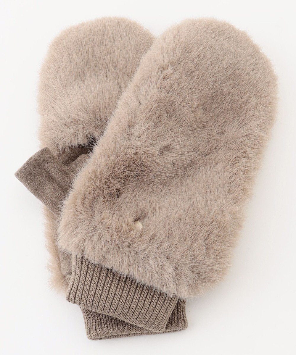 【エニー/ANY】のカバー付きファーグローブ インテリア・キッズ・メンズ・レディースファッション・服の通販 founy(ファニー) 　ファッション　Fashion　レディースファッション　Fashion for Women　手袋　Gloves & Mittens　フェイクファー　Faux Fur, Imitation Fur　防寒　Cold Protection, Winter-Ready　A/W・秋冬　Autumn/Winter　再入荷　Restock / Back in Stock　エレガント 上品　Elegant　ベージュ|ID: prp329100004754119 ipo3291000000034388021