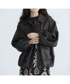 【グリーンパークス/Green Parks】のESCAR フェイクレザーバルーンブルゾン Brown|ID: prp329100004754141 ipo3291000000035565457