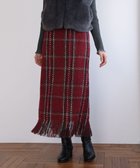 【グリーンパークス/Green Parks】の・SUGAR SPOON チェックフリンジスカート Bordeaux|ID: prp329100004754143 ipo3291000000034388123