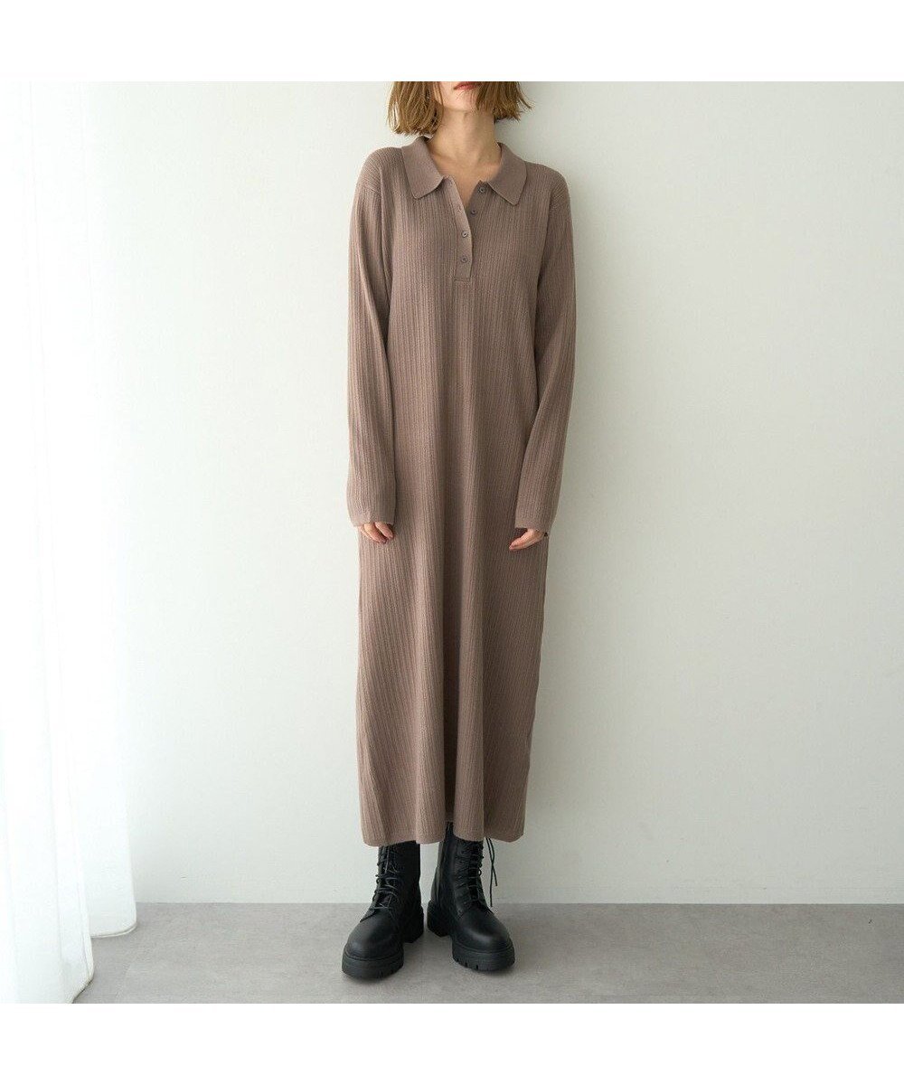 【イェッカ ヴェッカ/YECCA VECCA】の襟付きニットワンピース インテリア・キッズ・メンズ・レディースファッション・服の通販 founy(ファニー) ファッション Fashion レディースファッション Fashion for Women ワンピース Dresses ニットワンピース Knit Dresses おすすめ Recommended / Our Picks スリット Slit, Slit Detail フィット Fit, Slim Fit ポケット Pocket, Pocket Detail A/W・秋冬 Autumn/Winter Mocha|ID: prp329100004754145 ipo3291000000034388131