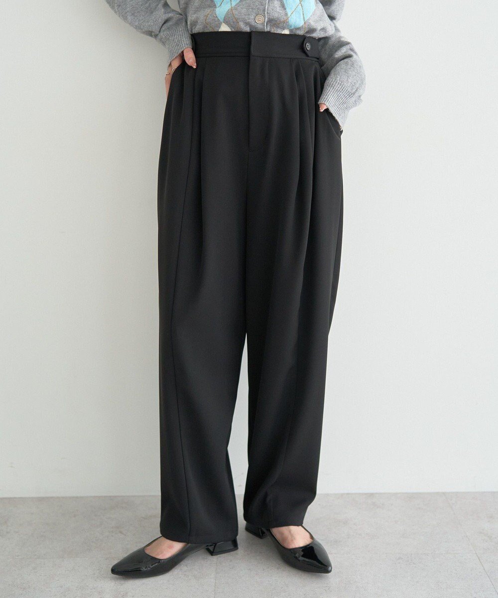 【アースミュージックアンドエコロジー/earth music&ecology】のタックコクーンパンツ インテリア・キッズ・メンズ・レディースファッション・服の通販 founy(ファニー) 　ファッション　Fashion　レディースファッション　Fashion for Women　パンツ　Pants & Trousers　おすすめ　Recommended / Our Picks　ドレープ　Drape, Draping Fabric　バランス　Balance, Style Balance　ポケット　Pocket, Pocket Detail　A/W・秋冬　Autumn/Winter　Black|ID: prp329100004754147 ipo3291000000034388137