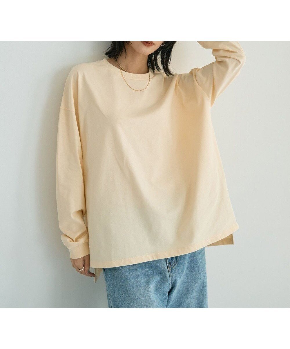 【イェッカ ヴェッカ/YECCA VECCA】のコットンルーズプルオーバー インテリア・キッズ・メンズ・レディースファッション・服の通販 founy(ファニー) 　ファッション　Fashion　レディースファッション　Fashion for Women　トップス・カットソー　Cut & Sew Tops　シャツ・ブラウス・オフィスカジュアル　Elegant Blouses & Button-Ups　ロングTシャツ・Tシャツ　Longline T-Shirts & Tees　カジュアルプルオーバー・ニットトップス　Pullovers & Knit Tops / Casual Pullovers　カットソー・ベーシックTシャツ　Cut-and-Sewn Tops / Stretch Tees & Basics　おすすめ　Recommended / Our Picks　カットソー　Cut and Sewn Top　ヘムライン　Hemline, Bottom Cut　ベーシック　Basic, Essential　ボトム　Bottoms, Lower Wear　ポケット　Pocket, Pocket Detail　A/W・秋冬　Autumn/Winter　Light Yellow|ID: prp329100004754156 ipo3291000000034388175