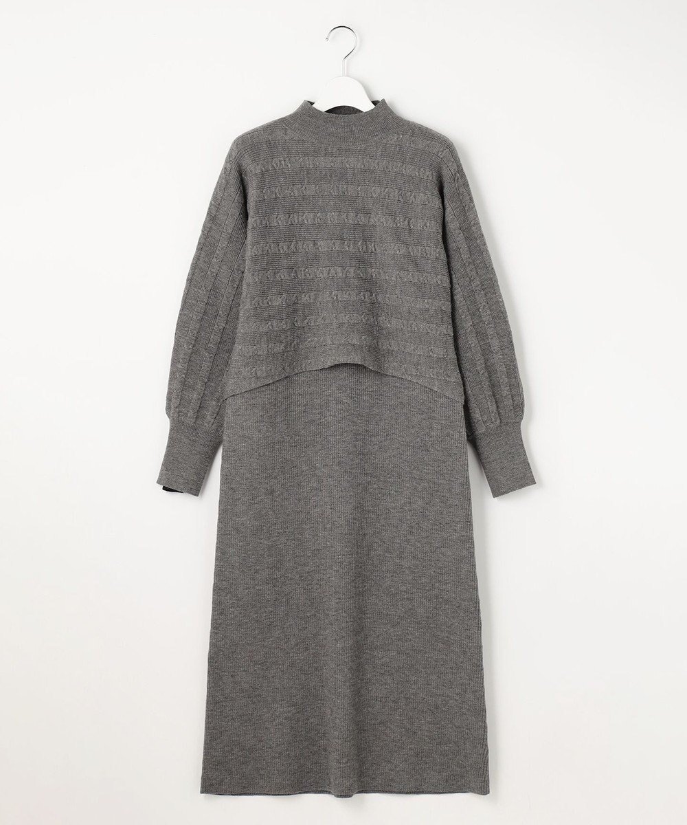 【エニィ スィス/any SiS】の【2SET・洗える】ニット ボレロ × ワンピース インテリア・キッズ・メンズ・レディースファッション・服の通販 founy(ファニー)  ファッション Fashion レディースファッション Fashion for Women アウター Coat / Outerwear Collection ボレロ・ショート丈ジャケット / ドレス羽織りに Boleros & Short Jackets ワンピース Dresses ニットワンピース Knit Dresses アクリル Acrylic Material ウォッシャブル Machine Washable 洗える Machine Washable コンパクト Compact, Small Size ストレッチ Stretch, Stretchy Fabric タートルネック Turtleneck, High Neck なめらか Smooth, Silky Texture フィット Fit, Slim Fit ボレロ Bolero, Short Cardigan 冬 Winter / This Winter A/W・秋冬 Autumn/Winter 新作・新入荷 New Arrivals / New In おすすめ Recommended / Our Picks スレート×ブラック|ID: prp329100004754162 ipo3291000000034388196