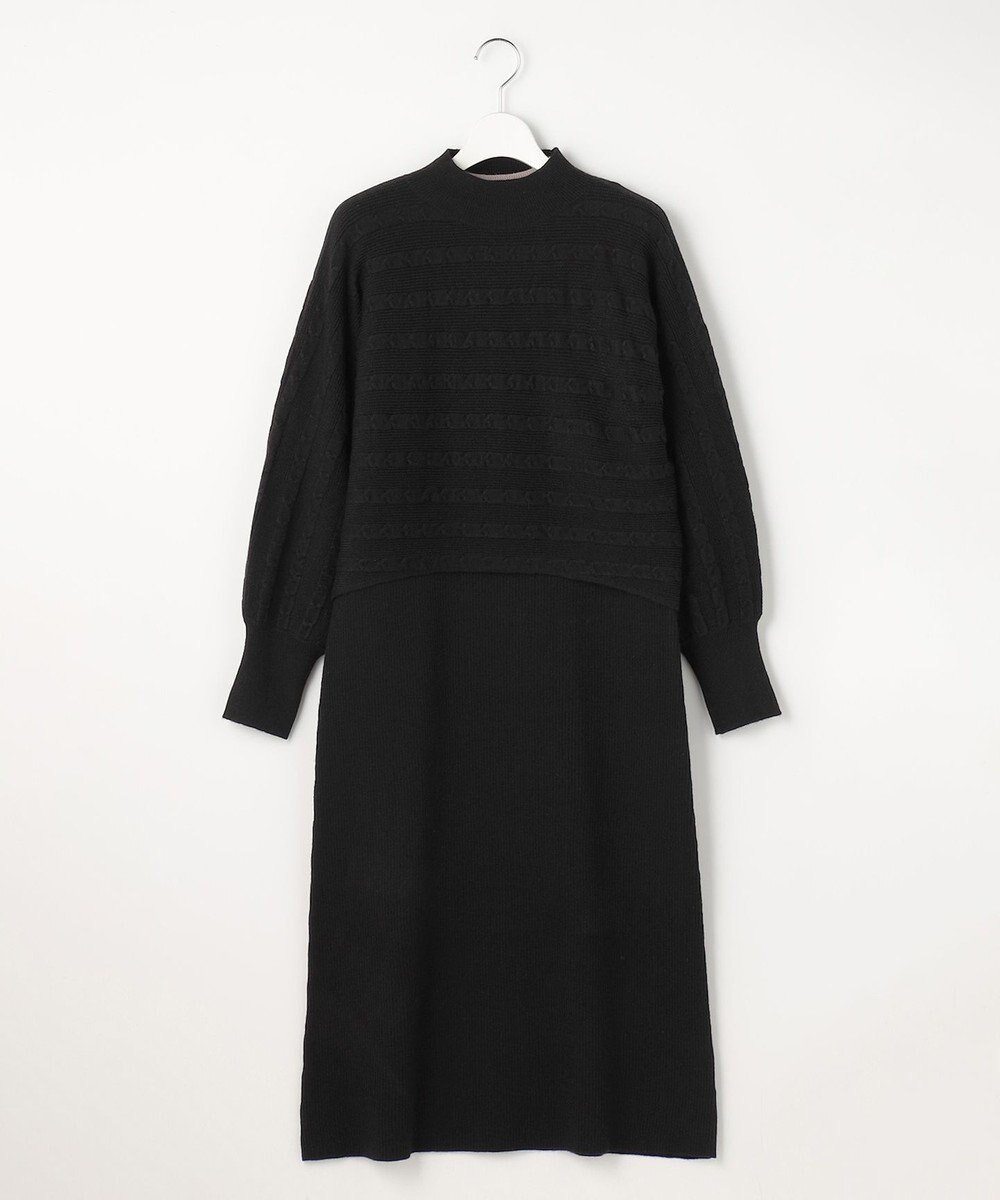 【エニィ スィス/any SiS】の【2SET・洗える】ニット ボレロ × ワンピース インテリア・キッズ・メンズ・レディースファッション・服の通販 founy(ファニー)  ファッション Fashion レディースファッション Fashion for Women アウター Coat / Outerwear Collection ボレロ・ショート丈ジャケット / ドレス羽織りに Boleros & Short Jackets ワンピース Dresses ニットワンピース Knit Dresses アクリル Acrylic Material ウォッシャブル Machine Washable 洗える Machine Washable コンパクト Compact, Small Size ストレッチ Stretch, Stretchy Fabric タートルネック Turtleneck, High Neck なめらか Smooth, Silky Texture フィット Fit, Slim Fit ボレロ Bolero, Short Cardigan 冬 Winter / This Winter A/W・秋冬 Autumn/Winter 新作・新入荷 New Arrivals / New In おすすめ Recommended / Our Picks ブラック×ライトベージュ|ID: prp329100004754162 ipo3291000000034388197