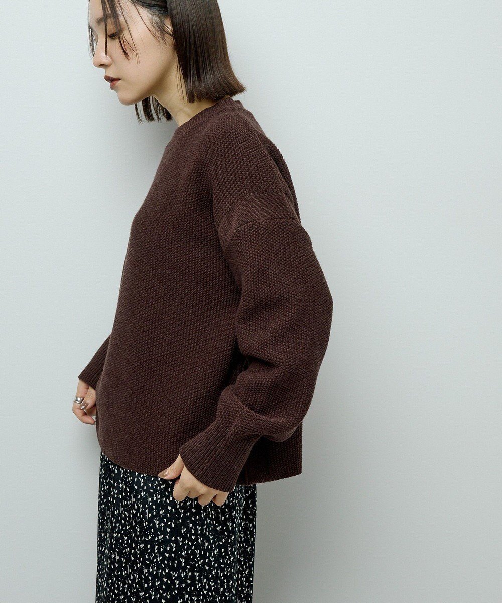 【グリーンパークス/Green Parks】のかのこ編モックネックニットプルオーバー インテリア・キッズ・メンズ・レディースファッション・服の通販 founy(ファニー) ファッション Fashion レディースファッション Fashion for Women トップス・カットソー Cut & Sew Tops ニット Knit Tops & Sweaters カジュアルプルオーバー・ニットトップス Pullovers & Knit Tops / Casual Pullovers セーター Sweater, Knitwear パイピング Piping, Trim Design ポケット Pocket, Pocket Detail モックネック Mock Neck, Short Turtleneck A/W・秋冬 Autumn/Winter 鹿の子 Piqué, Kanoko Fabric Brown|ID: prp329100004754239 ipo3291000000034388513