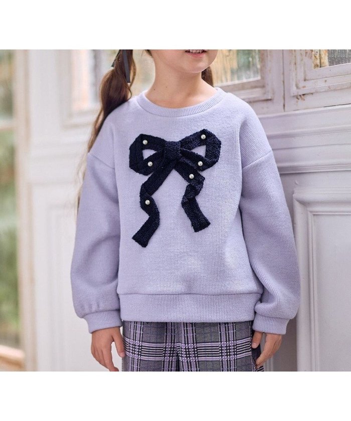 【エニィ/ANY / KIDS】のリボン ニットソー トレーナー インテリア・キッズ・メンズ・レディースファッション・服の通販 founy(ファニー) https://founy.com/ ファッション Fashion キッズファッション Fashion for Kids トップス・カットソー Cut & Sew Tops ガーリー Girly, Feminine Style スウェット / スエット Sweatshirt, Sweatwear トレンド Trend, Trending Now トレーナー Sweatshirt, Trainer ニットソー Knit-Sewn, Cut & Sew Knit パール Pearl, Pearl Accent フロント Front, Front Design ポケット Pocket, Pocket Detail モチーフ Motif, Design Theme ラベンダー Lavender リボン Ribbon, Bow 冬 Winter / This Winter A/W・秋冬 Autumn/Winter |ID: prp329100004755485 ipo3291000000034617854