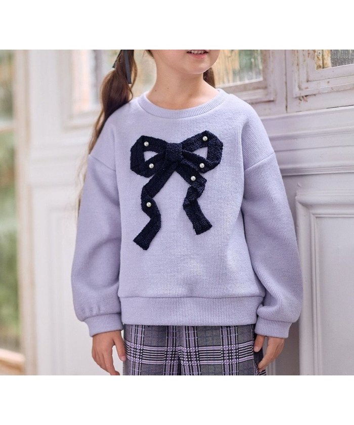 【エニィ/ANY / KIDS】のリボン ニットソー トレーナー インテリア・キッズ・メンズ・レディースファッション・服の通販 founy(ファニー) https://founy.com/ ファッション Fashion キッズファッション Fashion for Kids トップス・カットソー Cut & Sew Tops ガーリー Girly, Feminine Style スウェット / スエット Sweatshirt, Sweatwear トレンド Trend, Trending Now トレーナー Sweatshirt, Trainer ニットソー Knit-Sewn, Cut & Sew Knit パール Pearl, Pearl Accent フロント Front, Front Design ポケット Pocket, Pocket Detail モチーフ Motif, Design Theme ラベンダー Lavender リボン Ribbon, Bow 冬 Winter / This Winter A/W・秋冬 Autumn/Winter |ID: prp329100004755485 ipo3291000000035605839