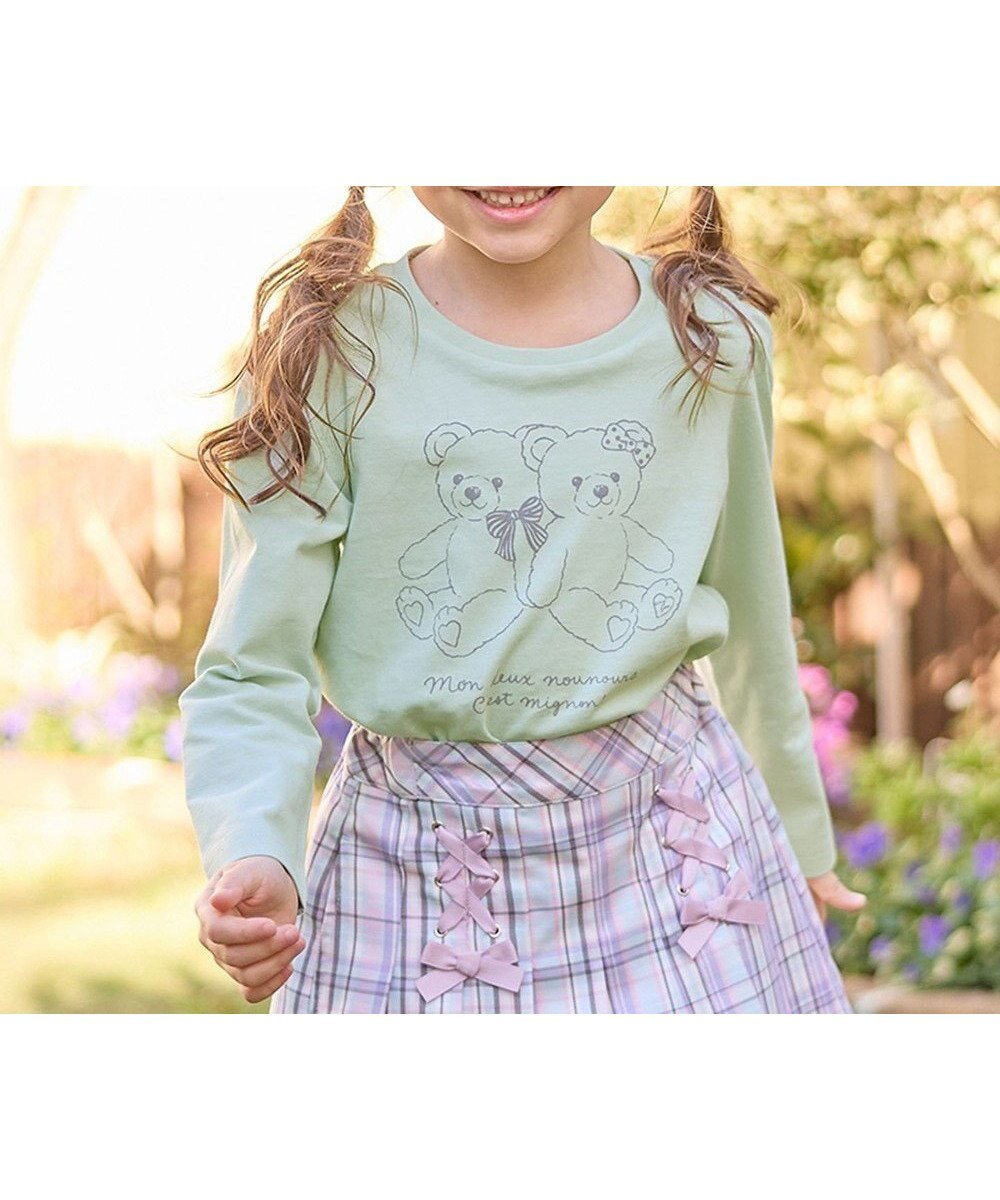 【エニィ/ANY / KIDS】の【WEB限定】7days プリント Tシャツ インテリア・キッズ・メンズ・レディースファッション・服の通販 founy(ファニー) 　ファッション　Fashion　キッズファッション　Fashion for Kids　トップス・カットソー　Cut & Sew Tops　カットソー　Cut and Sewn Top　プリント　Print, Printed Pattern　ポケット　Pocket, Pocket Detail　A/W・秋冬　Autumn/Winter　プチプライス・低価格　Affordable / Budget Price　おすすめ　Recommended / Our Picks　ミント×クマ|ID: prp329100004755491 ipo3291000000034398021