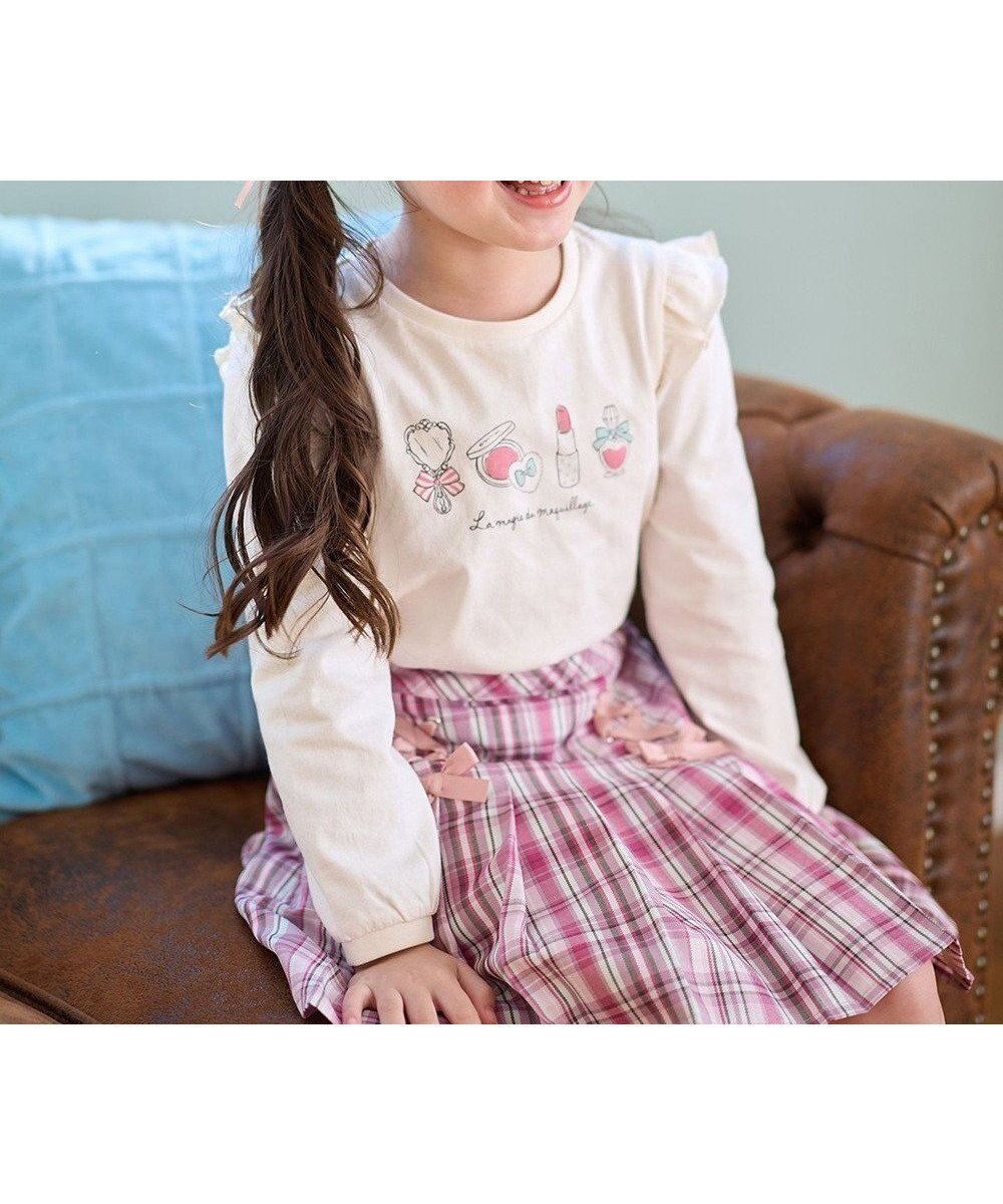 【エニィ/ANY / KIDS】の【WEB限定】7days プリント Tシャツ インテリア・キッズ・メンズ・レディースファッション・服の通販 founy(ファニー) 　ファッション　Fashion　キッズファッション　Fashion for Kids　トップス・カットソー　Cut & Sew Tops　カットソー　Cut and Sewn Top　プリント　Print, Printed Pattern　ポケット　Pocket, Pocket Detail　A/W・秋冬　Autumn/Winter　プチプライス・低価格　Affordable / Budget Price　おすすめ　Recommended / Our Picks　オフホワイト×コスメ|ID: prp329100004755491 ipo3291000000034398023