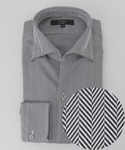 【ジョゼフ オム/JOSEPH HOMME / MEN】のツイルへリンボンクレイジー イタリアンカラードレスシャツ ブラック系1|ID: prp329100004755502 ipo3291000000034398097