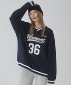 【ウィゴー/WEGO】の【ユニセックス着用ITEM】ナンバリングプルオーバー ネイビー|ID: prp329100004755512 ipo3291000000034398221