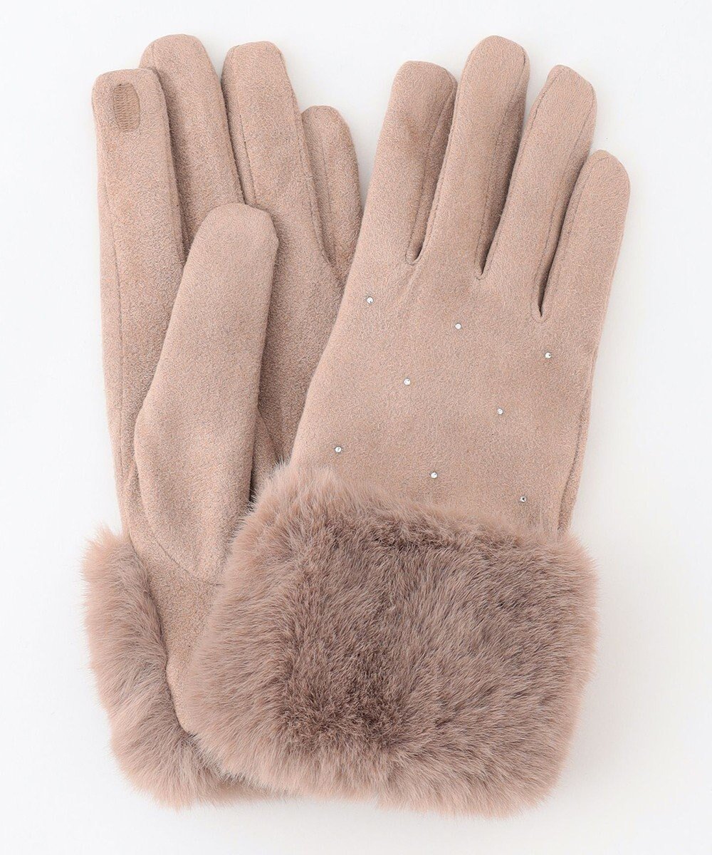 【エニィ スィス/any SiS】の【スマートフォン対応】シャインストーン グローブ インテリア・キッズ・メンズ・レディースファッション・服の通販 founy(ファニー) ファッション Fashion レディースファッション Fashion for Women 手袋 Gloves & Mittens ストーン Stone, Gem-Like スマート Smart, Elegant フェイクファー Faux Fur, Imitation Fur フェミニン Feminine, Girly A/W・秋冬 Autumn/Winter ライトベージュ|ID: prp329100004755515 ipo3291000000034398254