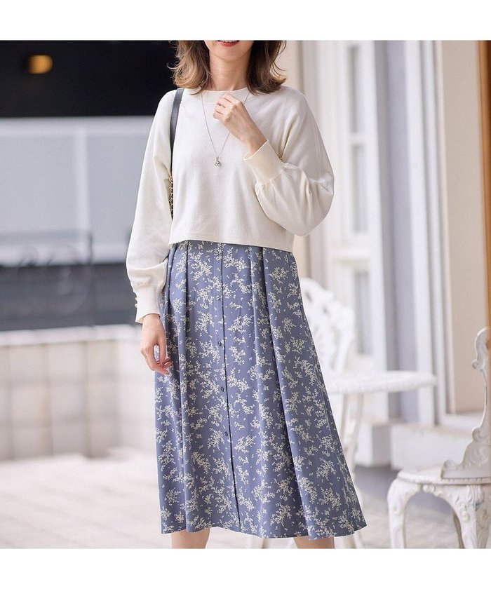 【エニィ スィス/any SiS】の【美人百花10月号掲載】ドルマンニット×プリントワンピース セット インテリア・キッズ・メンズ・レディースファッション・服の通販 founy(ファニー) https://founy.com/ 雑誌掲載アイテム Magazine Picks & Fashion Features ファッション雑誌 Fashion Magazines ビジンヒャッカ 美人百花 ファッション Fashion レディースファッション Fashion for Women ワンピース Dresses クラシック Classic, Timeless Style クロップド Cropped, Short Length 10月号 October Issue シャーリング Shirring, Ruched ストレッチ Stretch, Stretchy Fabric スリーブ Sleeve, Long Sleeve / Short Sleeve セットアップ Set-Up, Coordinated Outfit セパレート Separate, Two-Piece 雑誌 Magazine, Fashion Magazine 人気 Popular, Best Seller フィット Fit, Slim Fit フェミニン Feminine, Girly フレア Flare, Flared プリント Print, Printed Pattern ペチコート Petticoat, Underskirt A/W・秋冬 Autumn/Winter エレガント 上品 Elegant |ID: prp329100004755531 ipo3291000000034398409