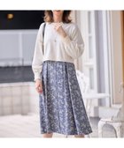 【エニィ スィス/any SiS】の【美人百花10月号掲載】ドルマンニット×プリントワンピース セット スモーキーブルー系×アイボリーニット|ID: prp329100004755531 ipo3291000000034398413