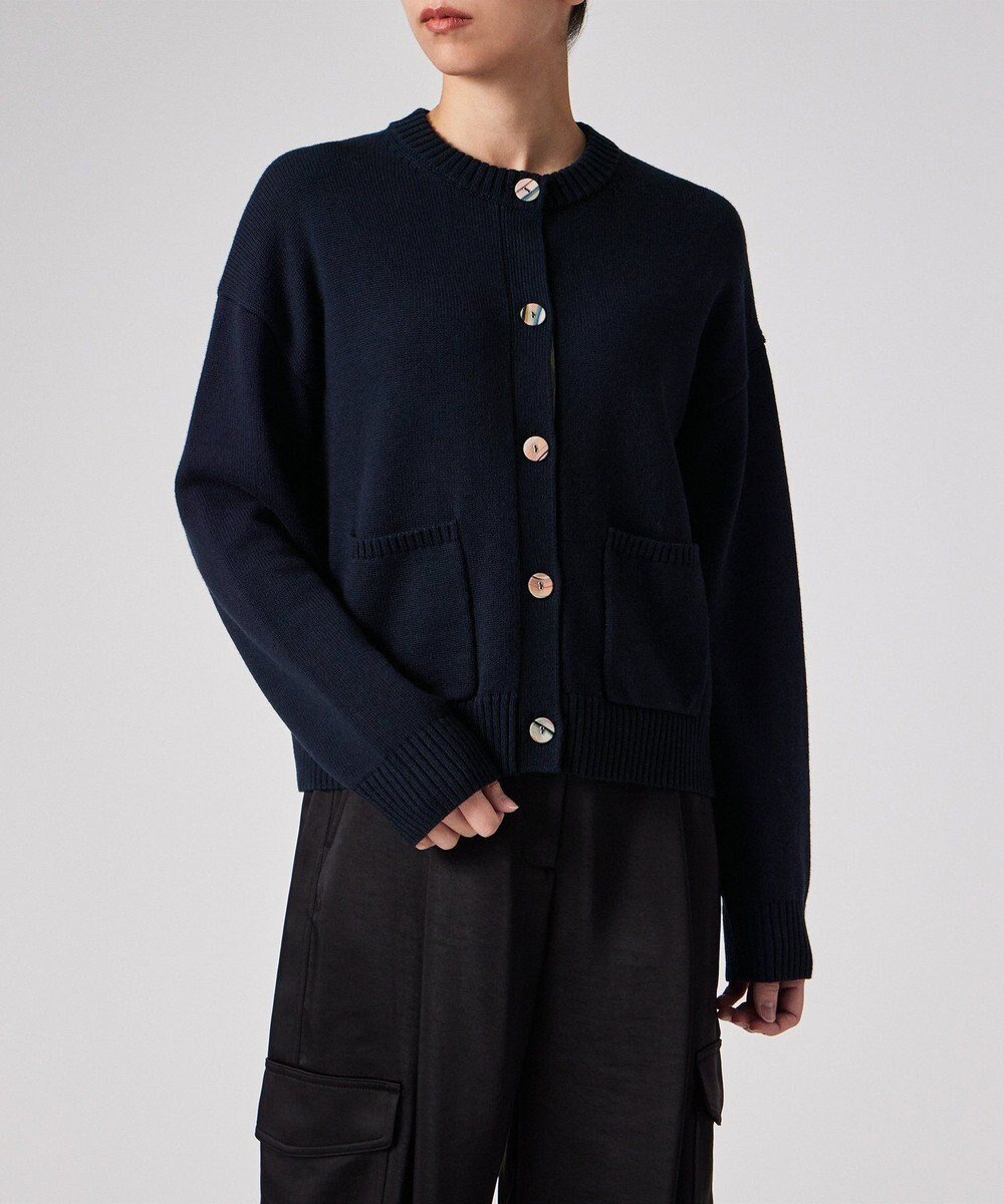 【ポール スミス/Paul Smith】のスワール ボタン カーディガン インテリア・キッズ・メンズ・レディースファッション・服の通販 founy(ファニー) 　ファッション　Fashion　レディースファッション　Fashion for Women　トップス・カットソー　Cut & Sew Tops　カーディガン・羽織り　Layered Style Cardigans　エレガント 上品　Elegant　カーディガン　Cardigan, Knitwear　クラシカル　Classical, Vintage-Inspired　クラシック　Classic, Timeless Style　シンプル　Simple, Minimal　夏　Summer　S/S・春夏　SS, Spring/Summer, Warm Season　A/W・秋冬　Autumn/Winter　ネイビー|ID: prp329100004755561 ipo3291000000034536723