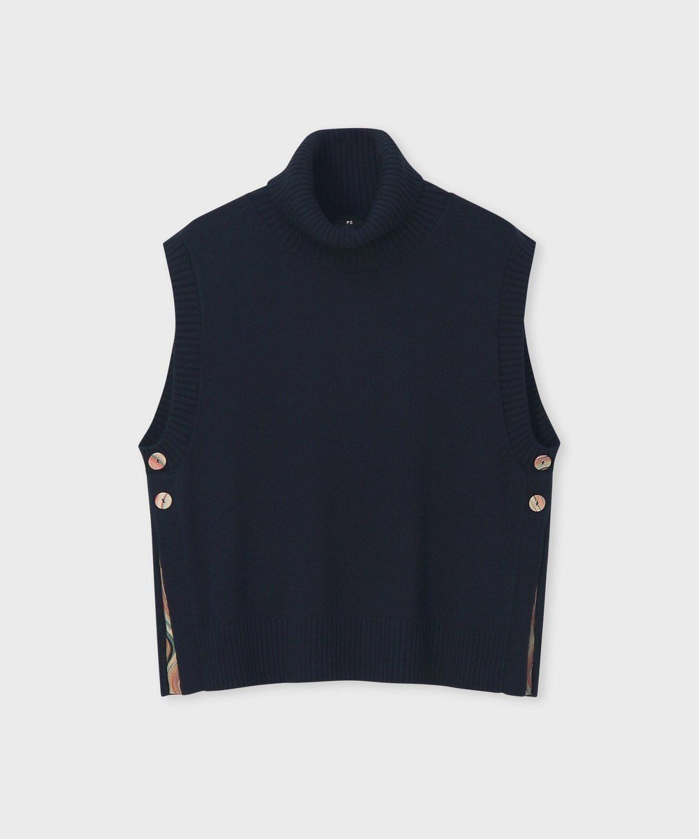 【ポール スミス/Paul Smith】の【洗える】スワール ボタン ベスト インテリア・キッズ・メンズ・レディースファッション・服の通販 founy(ファニー) ファッション Fashion レディースファッション Fashion for Women アウター Coat / Outerwear Collection トップス・カットソー Cut & Sew Tops ベスト&ジレ / 重ね着スタイル Vests & Gilets インナー Innerwear カットソー Cut and Sewn Top タートルネック Turtleneck, High Neck ノースリーブ Sleeveless, No-Sleeve ベスト Vest, Waistcoat 夏 Summer S/S・春夏 SS, Spring/Summer, Warm Season 洗える Machine Washable A/W・秋冬 Autumn/Winter ネイビー|ID: prp329100004755562 ipo3291000000034398743