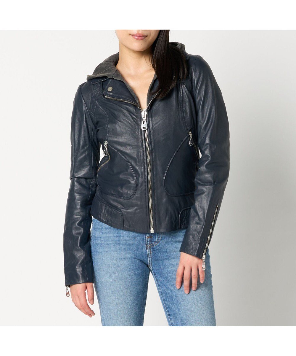 【ウォードブルー/WOADBLUE】の【DOMA】HOODIE JACKET インテリア・キッズ・メンズ・レディースファッション・服の通販 founy(ファニー) ファッション Fashion レディースファッション Fashion for Women アウター Coat / Outerwear Collection レディースジャケット・軽アウター Jackets ライダースジャケット / レザースタイル Riders Jackets & Biker Style クール Cool, Chic ジップ Zip, Zipper ジャケット Jacket, Outerwear スタイリッシュ Stylish, Fashionable デニム Denim, Jeans Material ドレス Dress, One-Piece パーカー Hoodie, Parka ベーシック Basic, Essential ポケット Pocket, Pocket Detail ライダース Riders ライダースジャケット Riders, Biker Jacket リラックス Relax, Relaxed Fit A/W・秋冬 Autumn/Winter S/S・春夏 SS, Spring/Summer, Warm Season 新作・新入荷 New Arrivals / New In 夏 Summer エレガント 上品 Elegant NAVY|ID: prp329100004755573 ipo3291000000034398788