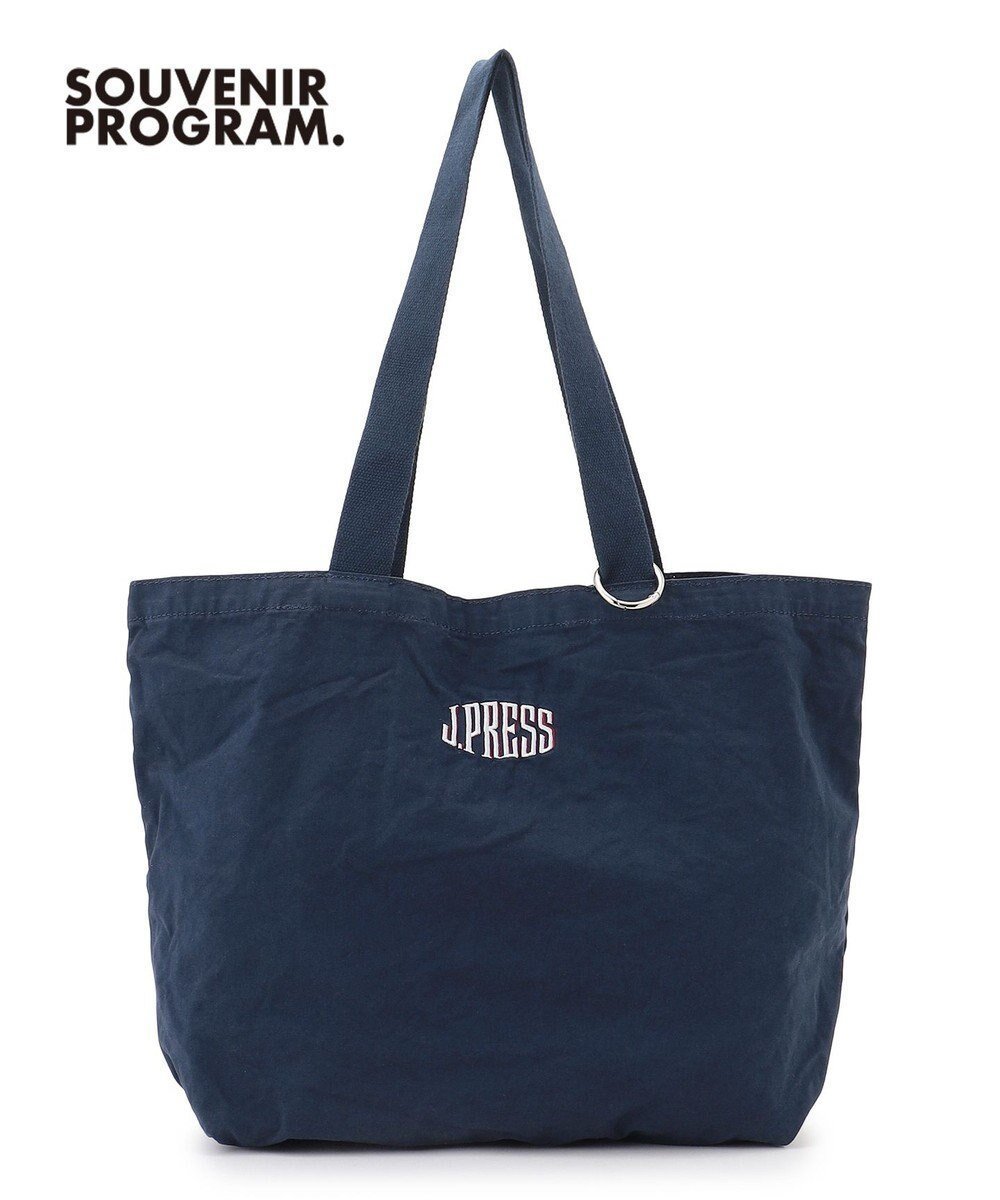 【ジェイ プレス/J.PRESS / MEN】の【J.PRESS ORIGINALS】【UNISEX】Garment Dyed Cotton Embroidery Eco Bag インテリア・キッズ・メンズ・レディースファッション・服の通販 founy(ファニー) 　ファッション　Fashion　レディースファッション　Fashion for Women　バッグ　Bags　シンプル　Simple, Minimal　ポケット　Pocket, Pocket Detail　ユニセックス　Unisex, Genderless　ネイビー系|ID: prp329100004755576 ipo3291000000034398800
