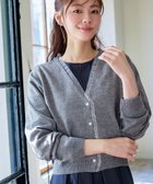 【ティアクラッセ/Tiaclasse】の【洗える】オーガンジーラインカーディガン グレー|ID: prp329100004755582 ipo3291000000035565502