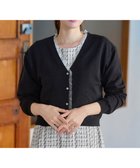 【ティアクラッセ/Tiaclasse】の【洗える】オーガンジーラインカーディガン ブラック|ID: prp329100004755582 ipo3291000000035565505