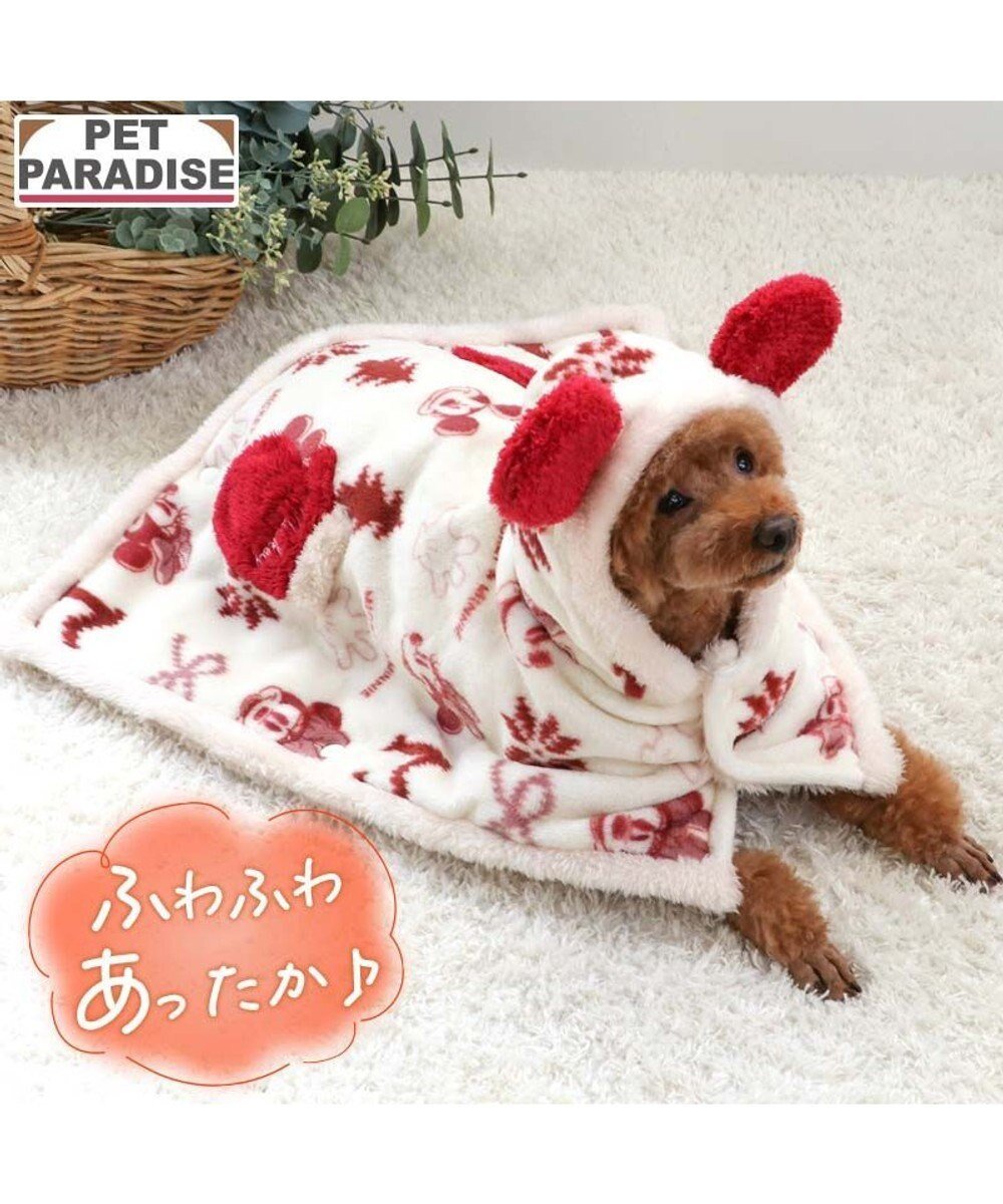 【ペットパラダイス/PET PARADISE / GOODS】のディズニー ミッキーマウス 着る毛布 《ニット柄》 小型犬 インテリア・キッズ・メンズ・レディースファッション・服の通販 founy(ファニー) 新作・新入荷 New Arrivals / New In 犬 Dog A/W・秋冬 Autumn/Winter ホーム・キャンプ・アウトドア・お取り寄せ Home Living / Home & Lifestyle / Camping Gear / Outdoor Camping ペットグッズ Pet Supplies ホワイト×レッド|ID: prp329100004756714 ipo3291000000034409732