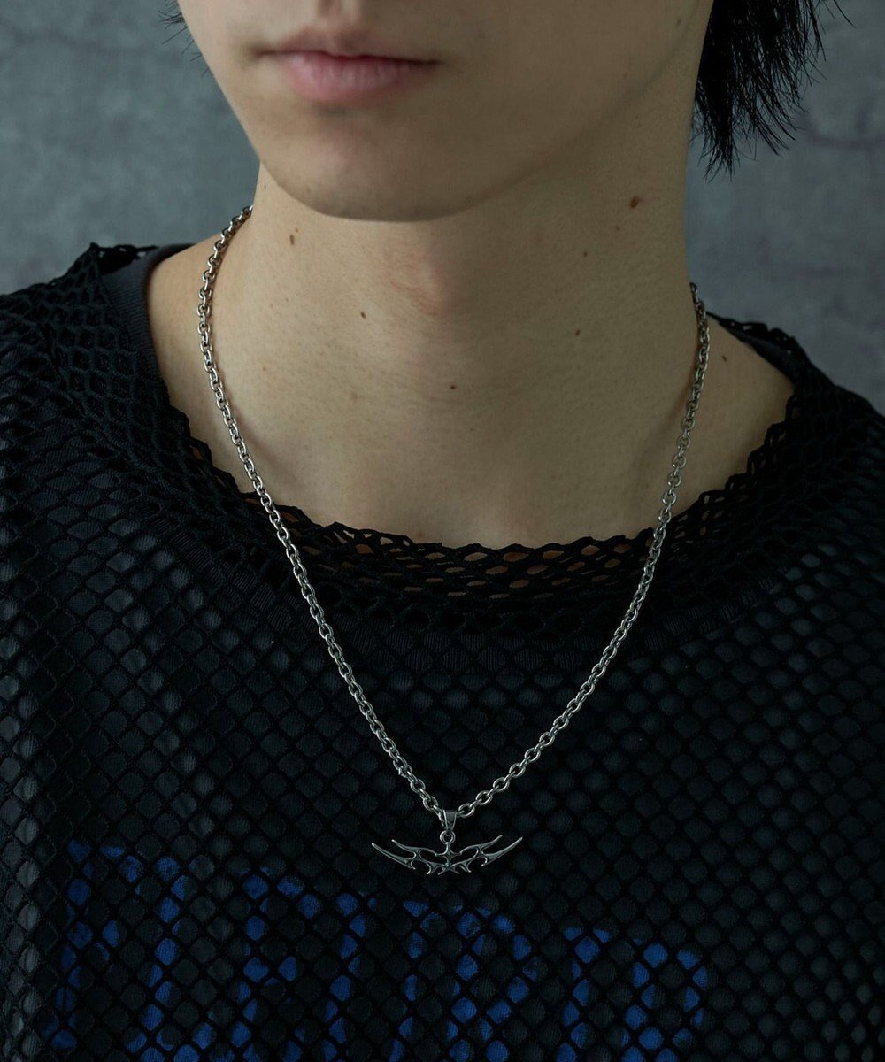 【ウィゴー/WEGO / KIDS】のMトライバルロゴネックレス インテリア・キッズ・メンズ・レディースファッション・服の通販 founy(ファニー) 　ファッション　Fashion　キッズファッション　Fashion for Kids　アクセサリー　Fashion Accessories　シルバー　Silver, Metallic Silver　シンプル　Simple, Minimal　スマホ　Smartphone, Mobile Device　チェーン　Chain, Chain Strap　ネックレス　Necklace, Pendant Necklace　夏　Summer　春　Spring　S/S・春夏　SS, Spring/Summer, Warm Season　柄2|ID: prp329100004756739 ipo3291000000034409793