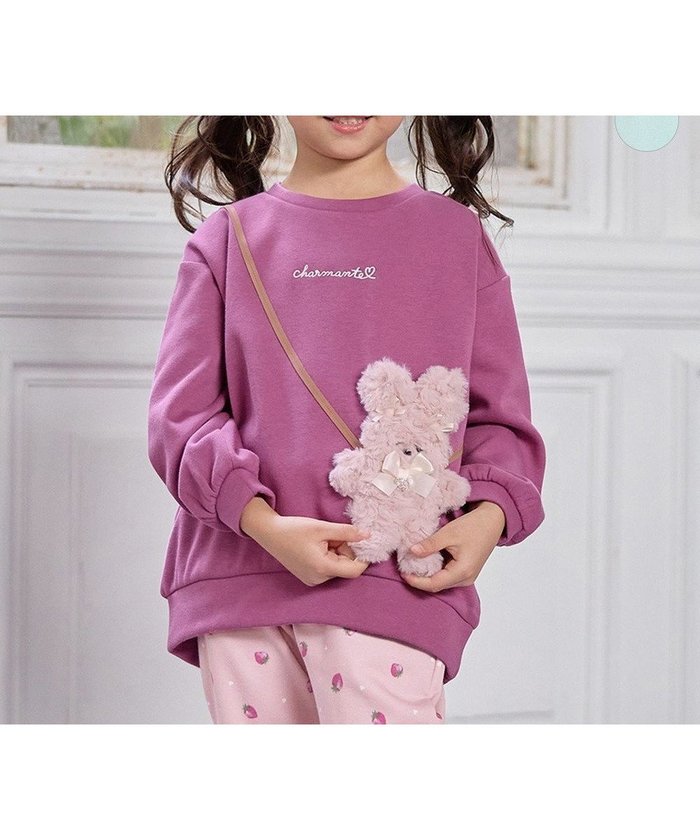 【エニィ/ANY / KIDS】のアニマルポシェット 裏シャギー トレーナー インテリア・キッズ・メンズ・レディースファッション・服の通販 founy(ファニー) https://founy.com/ ファッション Fashion キッズファッション Fashion for Kids トップス・カットソー Cut & Sew Tops アニマル Animal Print スウェット / スエット Sweatshirt, Sweatwear トレーナー Sweatshirt, Trainer ネコ Cat, Feline Motif ビジュー Bijou, Jewel-like Accent ポケット Pocket, Pocket Detail ポシェット Pochette, Mini Bag モチーフ Motif, Design Theme ラベンダー Lavender リボン Ribbon, Bow 冬 Winter / This Winter A/W・秋冬 Autumn/Winter |ID: prp329100004756771 ipo3291000000035530932