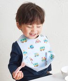 【ミキハウスホットビスケッツ/MIKI HOUSE HOT BISCUITS / KIDS】の総柄 お食事スタイ ブルー|ID: prp329100004756789 ipo3291000000034409981