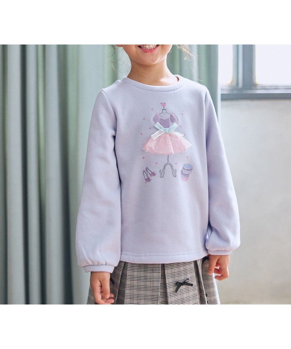 【エニィ/ANY / KIDS】のドレスモチーフ 裏シャギー トレーナー インテリア・キッズ・メンズ・レディースファッション・服の通販 founy(ファニー) ファッション Fashion キッズファッション Fashion for Kids トップス・カットソー Cut & Sew Tops ワンピース Dresses ガーリー Girly, Feminine Style スウェット / スエット Sweatshirt, Sweatwear チュール Tulip, Tulip Motif トレーナー Sweatshirt, Trainer ドレス Dress, One-Piece ポケット Pocket, Pocket Detail モチーフ Motif, Design Theme リボン Ribbon, Bow エレガント 上品 Elegant 冬 Winter / This Winter A/W・秋冬 Autumn/Winter サックスブルー|ID: prp329100004756792 ipo3291000000035368311