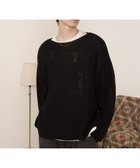 【ウィゴー/WEGO / MEN】のダブルガーゼダメージプルオーバー ブラック|ID: prp329100004756818 ipo3291000000034410145