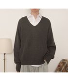 【ウィゴー/WEGO / MEN】のエルボーパッチVネックプルオーバー グレー|ID: prp329100004756819 ipo3291000000034410148