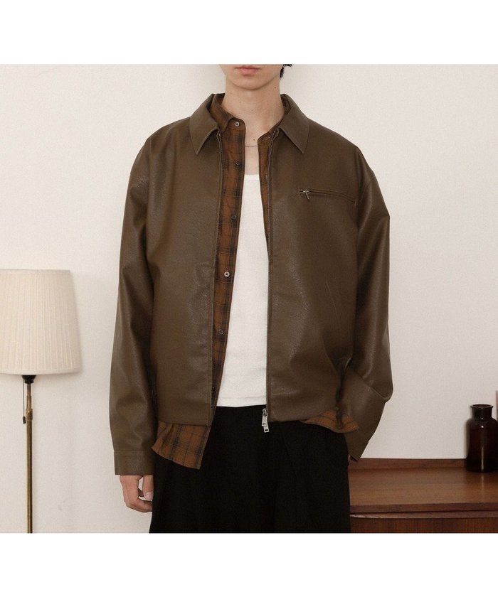 【ウィゴー/WEGO / MEN】のPUダブルZIPブルゾン インテリア・キッズ・メンズ・レディースファッション・服の通販 founy(ファニー) https://founy.com/ ファッション Fashion メンズファッション Fashion for Men アウター Men's Coats Outerwear ブルゾンジャケット / カジュアルアウター Bomber Jackets & Blousons インナー Innerwear 春 Spring 秋 Autumn カットソー Cut and Sewn Top シューズ Shoes, Footwear シンプル Simple, Minimal ジップ Zip, Zipper ジャケット Jacket, Outerwear スマホ Smartphone, Mobile Device スラックス Slacks, Dress Pants タートルネック Turtleneck, High Neck ダウン Down, Puffer ダブル Double, Double-Breasted フレア Flare, Flared フロント Front, Front Design ブルゾン Blouson, Bomber Jacket ベーシック Basic, Essential ポケット Pocket, Pocket Detail 無地 Plain, Solid Color 冬 Winter / This Winter A/W・秋冬 Autumn/Winter おすすめ Recommended / Our Picks エレガント 上品 Elegant |ID: prp329100004756822 ipo3291000000034410157