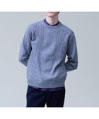 【ジェイ プレス/J.PRESS / MEN】のウール×カシミヤの上質素材【Cash Lamb s Wool】ケーブルクルーネック ニット_25年モデル ブルー系|ID: prp329100004756825 ipo3291000000034410180
