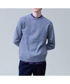 【ジェイ プレス/J.PRESS / MEN】のウール×カシミヤの上質素材【Cash Lamb s Wool】ケーブルクルーネック ニット_25年モデル ブルー系|ID: prp329100004756825 ipo3291000000035606573