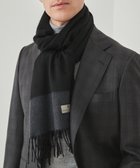 【五大陸/gotairiku / MEN】の【カシミヤ100%】 幅広 マフラー(40cm×180cm) ブラック系|ID: prp329100004756831 ipo3291000000034410254