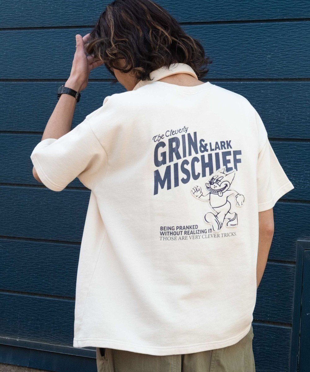 【ウィゴー/WEGO / MEN】のグラフィックスウェT(SS) インテリア・キッズ・メンズ・レディースファッション・服の通販 founy(ファニー) 　ファッション　Fashion　メンズファッション　Fashion for Men　トップス・カットソー　Cut & Sew Tops　春　Spring　カーゴパンツ　Cargo Pants, Utility Pants　グラフィック　Graphic, Graphic Design　スウェット / スエット　Sweatshirt, Sweatwear　スマホ　Smartphone, Mobile Device　デニム　Denim, Jeans Material　プリント　Print, Printed Pattern　半袖　Short Sleeve, Half Sleeve　ミニスカート　Mini Skirt, Short Skirt　リラックス　Relax, Relaxed Fit　ワンポイント　One Point, Statement Accent　S/S・春夏　SS, Spring/Summer, Warm Season　おすすめ　Recommended / Our Picks　夏　Summer　オフホワイト|ID: prp329100004756842 ipo3291000000034410403