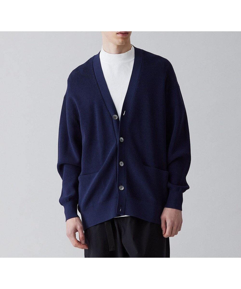 【アンフィーロ/UNFILO / MEN】のイージーケア ニットカーディガン 23年春夏商品 インテリア・キッズ・メンズ・レディースファッション・服の通販 founy(ファニー) 　ファッション　Fashion　メンズファッション　Fashion for Men　トップス・カットソー　Cut & Sew Tops　ニット・セーター / 定番トップス　Knit Tops & Sweaters　カーディガン / 羽織り　Cardigans　ウォッシャブル　Machine Washable　春　Spring　カーディガン　Cardigan, Knitwear　抗菌　Antibacterial, Bacteria-Resistant　ストレッチ　Stretch, Stretchy Fabric　雑誌　Magazine, Fashion Magazine　ポケット　Pocket, Pocket Detail　ワイド　Wide, Wide Fit　S/S・春夏　SS, Spring/Summer, Warm Season　おすすめ　Recommended / Our Picks　夏　Summer　エレガント 上品　Elegant　ネイビー|ID: prp329100004756843 ipo3291000000034410409