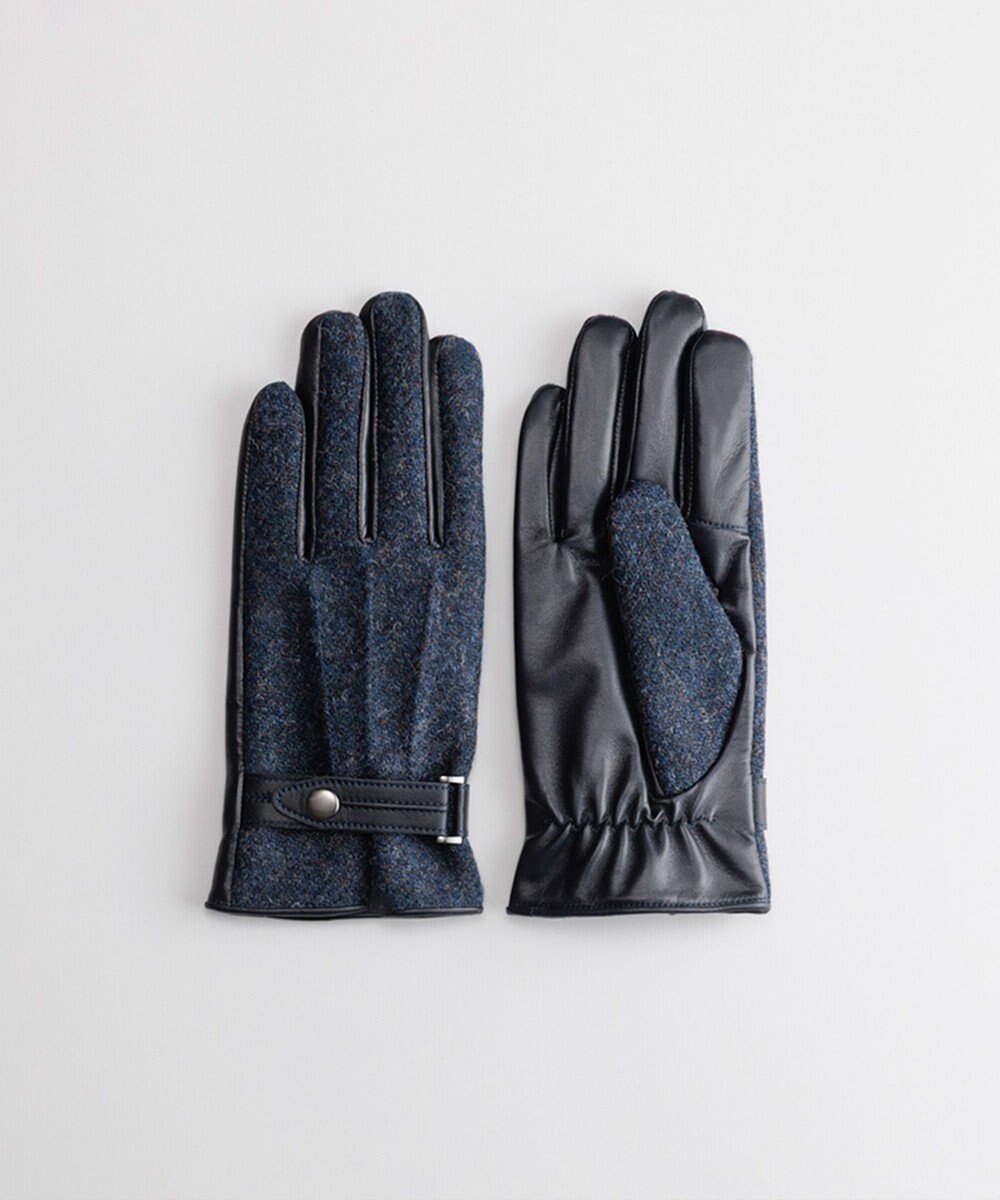 【オルクベット/ORuKuBET / MEN】のHarris Tweedグローブ(MEN)【日本製・タッチパネル対応】 インテリア・キッズ・メンズ・レディースファッション・服の通販 founy(ファニー) 　ファッション　Fashion　メンズファッション　Fashion for Men　ツイード　Twill, Twill Weave　人気　Popular, Best Seller　無地　Plain, Solid Color　A/W・秋冬　Autumn/Winter　日本製　Made In Japan　2025年　2025　2025-2026秋冬・A/W　Autumn/Winter 2025–26 AW25–26　ネイビー3|ID: prp329100004756844 ipo3291000000034410427