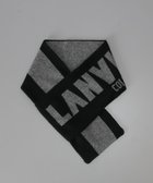 【オーロラ/AURORA / MEN】の【 LANVIN COLLECTION(ランバン コレクション) 】カシミヤニットジャカード片通しマフラー(WASH) ブラック|ID: prp329100004756846 ipo3291000000034410442