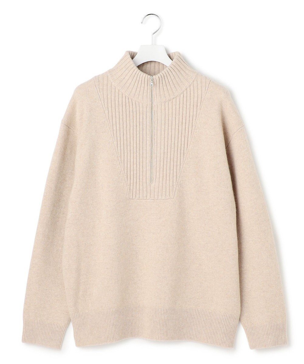 【ジェイプレスヨークストリート/J.PRESS YORK STREET】の【UNISEX】 ウールカシミヤ ハーフジップニット インテリア・キッズ・メンズ・レディースファッション・服の通販 founy(ファニー) 　ファッション　Fashion　レディースファッション　Fashion for Women　トップス・カットソー　Cut & Sew Tops　ニット　Knit Tops & Sweaters　インナー　Innerwear　クラシカル　Classical, Vintage-Inspired　シューズ　Shoes, Footwear　ジャケット　Jacket, Outerwear　スポーティ　Sporty, Casual Athletic　スラックス　Slacks, Dress Pants　センター　Center, Center Line　セーター　Sweater, Knitwear　ダウン　Down, Puffer　ダッフルコート　Duffle Coat, Toggle Coat　チェック　Check, Plaid, Tartan　ツイード　Twill, Twill Weave　ハーフ　Half, Half-Length　バランス　Balance, Style Balance　ブルゾン　Blouson, Bomber Jacket　ベーシック　Basic, Essential　ユニセックス　Unisex, Genderless　A/W・秋冬　Autumn/Winter　エレガント 上品　Elegant　アイボリー系|ID: prp329100004756854 ipo3291000000034410473