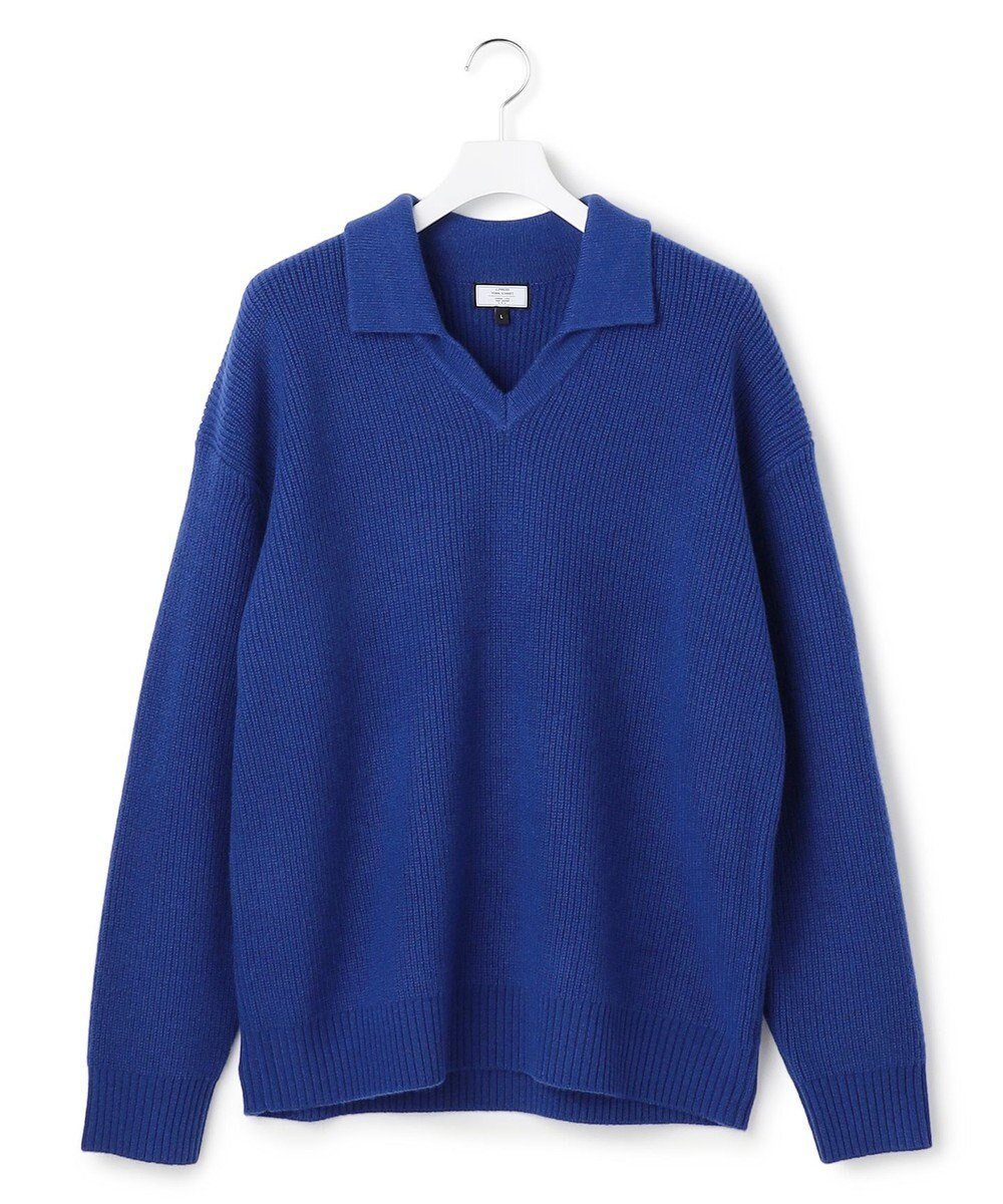 【ジェイプレスヨークストリート/J.PRESS YORK STREET】の【UNISEX】ウールカシミヤ スキッパーニットポロシャツ インテリア・キッズ・メンズ・レディースファッション・服の通販 founy(ファニー) 　ファッション　Fashion　レディースファッション　Fashion for Women　トップス・カットソー　Cut & Sew Tops　ニット　Knit Tops & Sweaters　シャツ・ブラウス・オフィスカジュアル　Elegant Blouses & Button-Ups　ポロシャツ・きれいめカジュアル　Smart-Casual Polo Tops　インナー　Innerwear　畦　Ribbed Knit　カーゴパンツ　Cargo Pants, Utility Pants　クラシック　Classic, Timeless Style　スニーカー　Sneakers, Trainers　センター　Center, Center Line　セーター　Sweater, Knitwear　チェスターコート　Chester Coat, Long Coat　デニム　Denim, Jeans Material　バランス　Balance, Style Balance　ベーシック　Basic, Essential　ユニセックス　Unisex, Genderless　リラックス　Relax, Relaxed Fit　ワイド　Wide, Wide Fit　A/W・秋冬　Autumn/Winter　エレガント 上品　Elegant　ブルー系|ID: prp329100004756855 ipo3291000000035695616