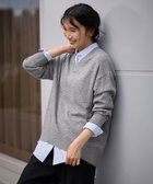 【エニー/ANY】の【手洗い可】イタリーヤーンウールカシミヤミックスVネックプルオーバー グレー|ID: prp329100004756869 ipo3291000000034410646