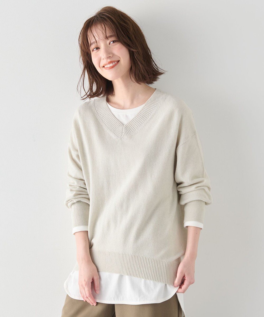 【エニー/ANY】の【手洗い可】イタリーヤーンウールカシミヤミックスVネックプルオーバー インテリア・キッズ・メンズ・レディースファッション・服の通販 founy(ファニー) 　ファッション　Fashion　レディースファッション　Fashion for Women　トップス・カットソー　Cut & Sew Tops　ニット　Knit Tops & Sweaters　カジュアルプルオーバー・ニットトップス　Pullovers & Knit Tops / Casual Pullovers　Vネックトップス　V-Neck Tops / V-Cut Neckline Shirts　おすすめ　Recommended / Our Picks　イタリア　Italy　インナー　Innerwear　カットソー　Cut and Sewn Top　スリーブ　Sleeve, Long Sleeve / Short Sleeve　セーター　Sweater, Knitwear　ベスト　Vest, Waistcoat　ラウンド　Round, Round Neck　A/W・秋冬　Autumn/Winter　オイスター|ID: prp329100004756869 ipo3291000000034410651