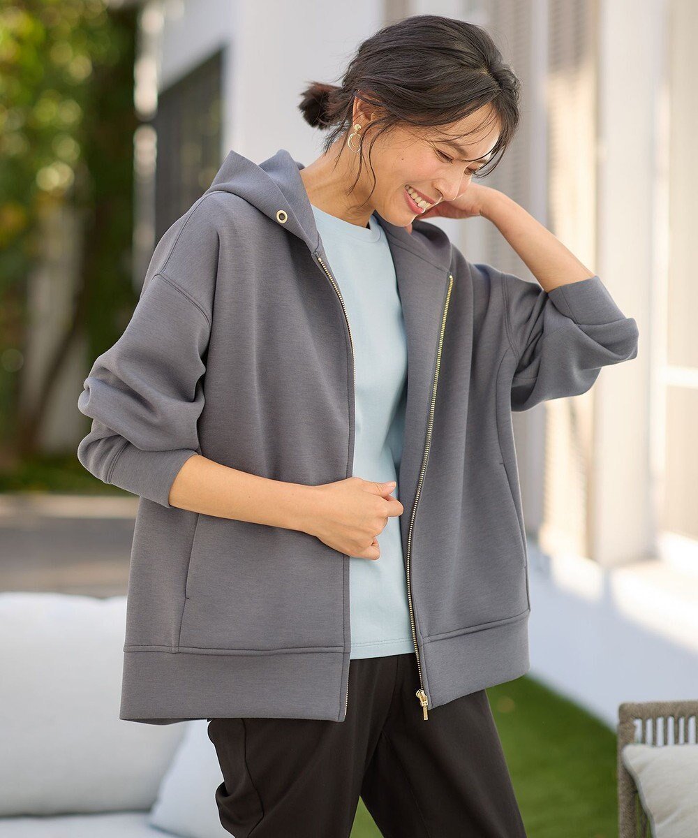 【エニー/ANY】の【洗濯機可】ダンボールジップアウター インテリア・キッズ・メンズ・レディースファッション・服の通販 founy(ファニー) 　ファッション　Fashion　レディースファッション　Fashion for Women　アウター　Coat / Outerwear Collection　トップス・カットソー　Cut & Sew Tops　レディースパーカー・カジュアルフーディー　Casual Hoodies & Sweatshirts　おすすめ　Recommended / Our Picks　スマート　Smart, Elegant　パーカー　Hoodie, Parka　ポケット　Pocket, Pocket Detail　エレガント 上品　Elegant　夏　Summer　春　Spring　S/S・春夏　SS, Spring/Summer, Warm Season　チャコール|ID: prp329100004756911 ipo3291000000034411203