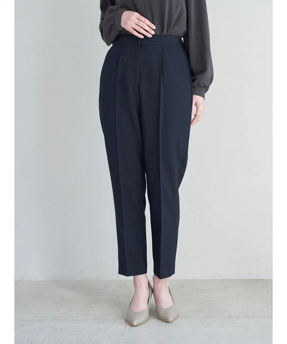 【イェッカ ヴェッカ/YECCA VECCA】のストレッチピンタックパンツ インテリア・キッズ・メンズ・レディースファッション・服の通販 founy(ファニー) ファッション Fashion レディースファッション Fashion for Women パンツ Pants & Trousers ジャケット Jacket, Outerwear ストレッチ Stretch, Stretchy Fabric ストレート Straight, Straight Cut セットアップ Set-Up, Coordinated Outfit センター Center, Center Line ポケット Pocket, Pocket Detail 夏 Summer 春 Spring S/S・春夏 SS, Spring/Summer, Warm Season Navy|ID: prp329100004756914 ipo3291000000034411228