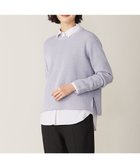 【ジェイ プレス/J.PRESS】の【WEB限定カラーあり・洗える】CLEAR COTTON BLEND サイドスリット ニット ふじ色系|ID: prp329100004756919 ipo3291000000034411265