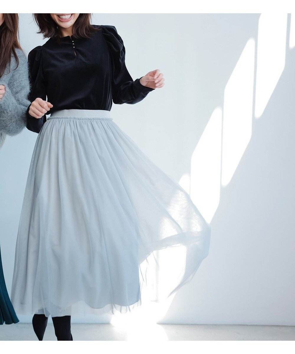 【アンフィーロ 自由区/UNFILO】の【洗える】チュールスカート インテリア・キッズ・メンズ・レディースファッション・服の通販 founy(ファニー)  ファッション Fashion レディースファッション Fashion for Women スカート Skirts チュール Tulip, Tulip Motif フォーマル Formal, Dressy フレア Flare, Flared 定番 Standard, Basic Item 洗える Machine Washable A/W・秋冬 Autumn/Winter アイスグレー|ID: prp329100004756926 ipo3291000000034411294